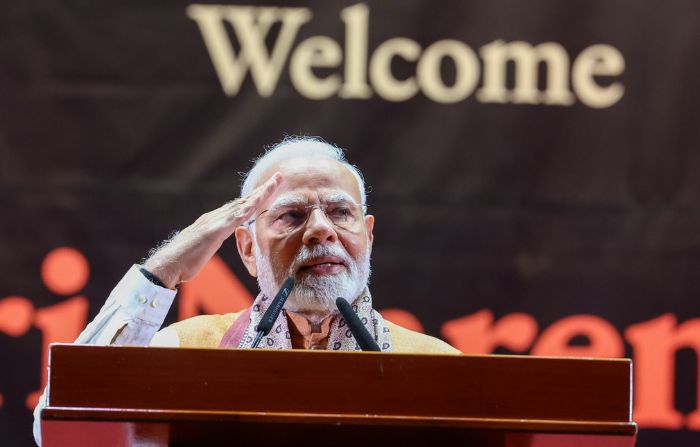 Indian Prime Minister Narendra Modi was honored in absentia by Association of Indian American Minorities in recognition of his efforts towards minority welfare.